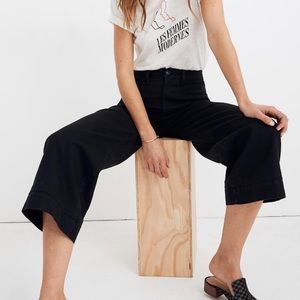 Madewell Black Emmett Wide Leg Pant